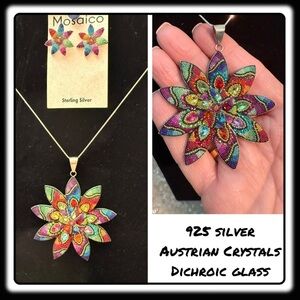 NWT Mosaico Austrian Crystal necklace & earrings 💕💕 new line! 💕💕